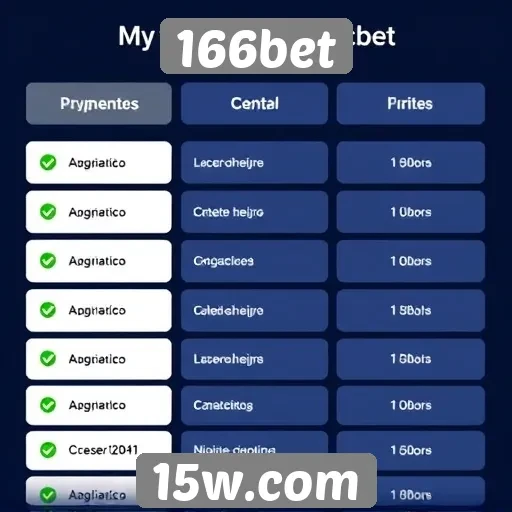 Métodos de pagamento aceitos no 166bet